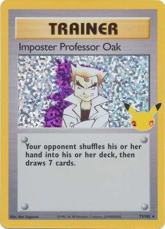 Pokemon Trading Card Game - Imposter Professor Oak - 73/102 - Holo Rare (Classic Collection) Celebra