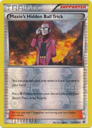 Pokemon Trading Card Game - Maxie's Hidden Ball Trick - 133/160 - Uncommon - Reverse Holo XY: Primal