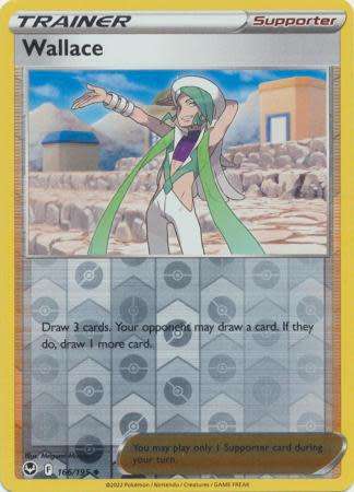 Pokemon Trading Card Game - Wallace - 166/195 - Uncommon Reverse Holo Sword & Shield: Silver Tempest