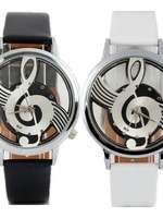 Fashion Men Watch Note Music Notation Leather Quartz Wristwatch Watches Gift Funland