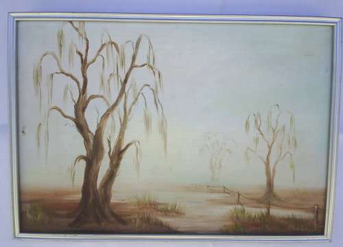 P.Tomlin "Country view" original oil