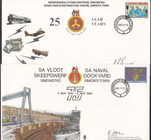 RSA - 2 X LIMITED EDITION SIMON'S TOWN COVERS (NO.8 & NO.9) - BOTH SIGNED!!!!!