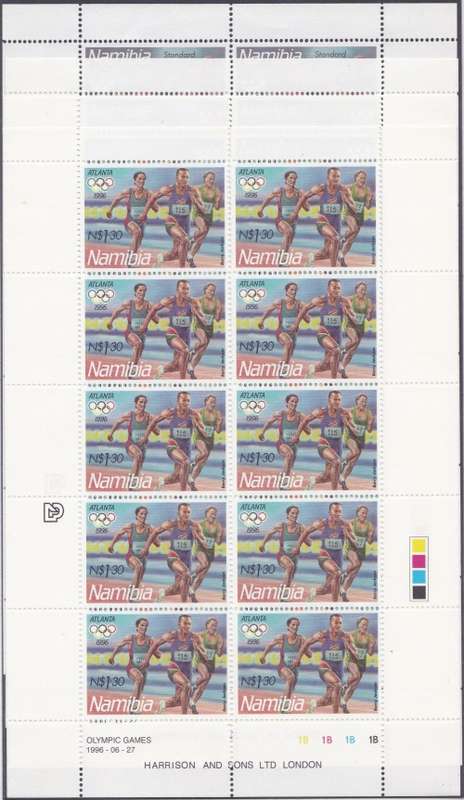 NAMIBIA - 1996 OLYMPIC GAMES ATLANTA, SET OF 4 FULL SHEETS - FINE U/M!!!!!