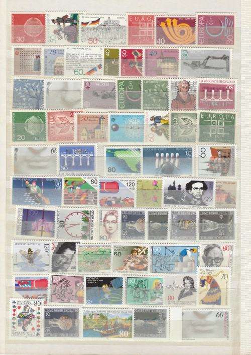 GERMANY-FINE UM ASSORTED(3 OR 4 MM)-ON ALBUM PAGE-CV OVER R850!!