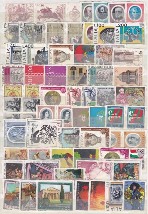 ITALY - NICE ASSORTMENT OF SINGLES & PAIRS & A BLOCK OF 4 ON ALBUM PAGE - ALL SUPERB U/M!!!!!
