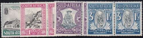 UNION SA - VOORTREKKER MONUMENT, SET OF 4 PAIRS - FINE M/M!!!!!