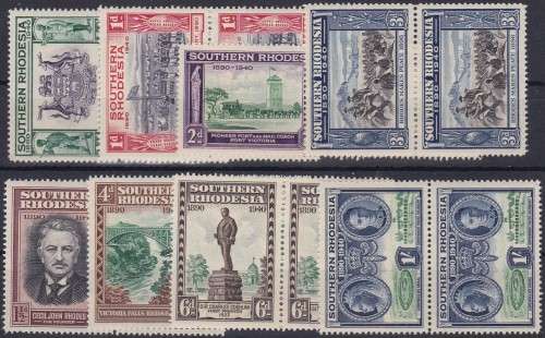 SOUTHERN RHODESIA - BSAC GOLDEN JUBILEE, SET IN PAIRS - FINE U/M!!!!!