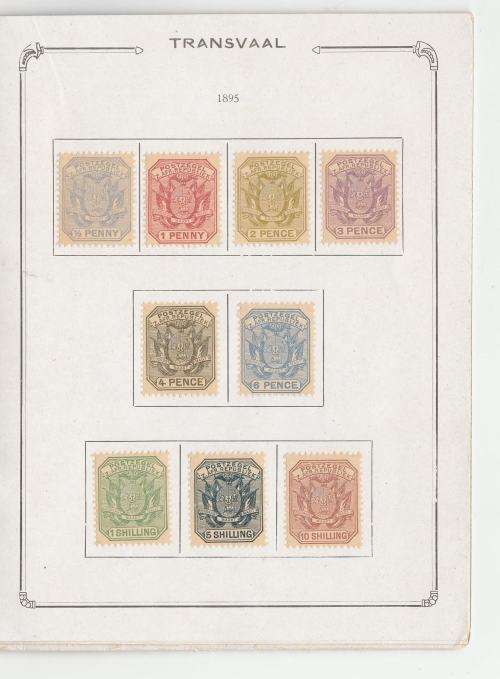 TRANSVAAL/ZAR-BOOK "TIMBRES DU TRANSVAAL"-WITH COMPLETE SETS TO 5 POUNDS-FINE MM