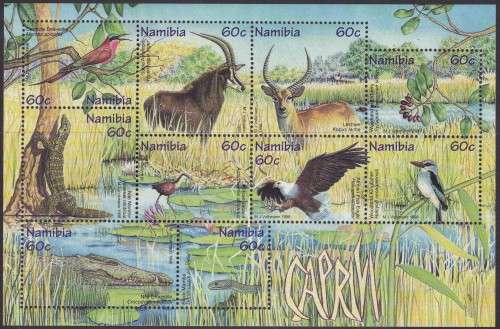 NAMIBIA - CAPRIVI:WILDLIFE, FULL SHEET - FINE U/M!!!!!