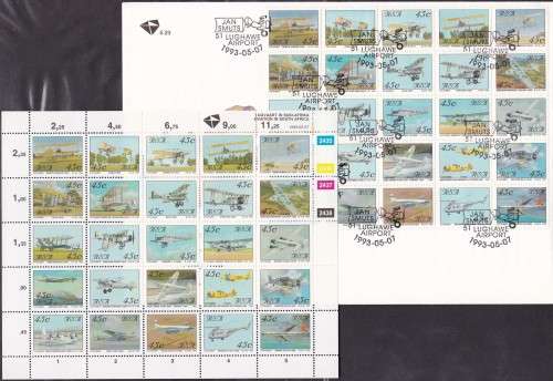 RSA - AVIATION IN SOUTH AFRICA, FDC 5.23 WITH U/M FULL SHEET - CLEAN!!!!!