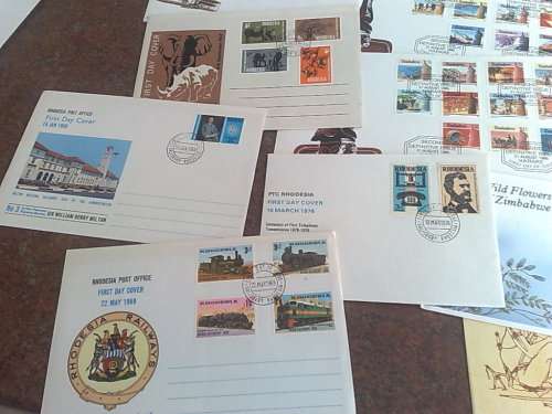 RHDESIA/ZIMBABWE-25 VERY NICE FDC-SOME BETTER ONES INCLUDED-FINE,CLEAN LOT