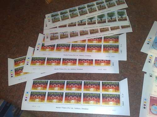 ZIMBABWE-LARGE ASSORTED PROVING BLOCKS,CONTROLS ETC TO CLEAR,FINE UM-SEE PHOTOS