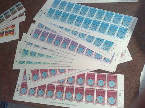 ZIMBABWE-LARGE ASSORTED PROVING BLOCKS,CONTROLS ETC TO CLEAR,FINE UM-SEE PHOTOS