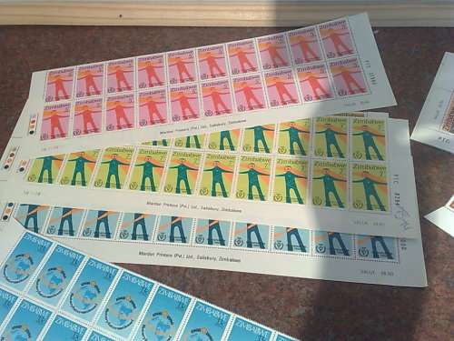 ZIMBABWE-LARGE ASSORTED PROVING BLOCKS,CONTROLS ETC TO CLEAR,FINE UM-SEE PHOTOS