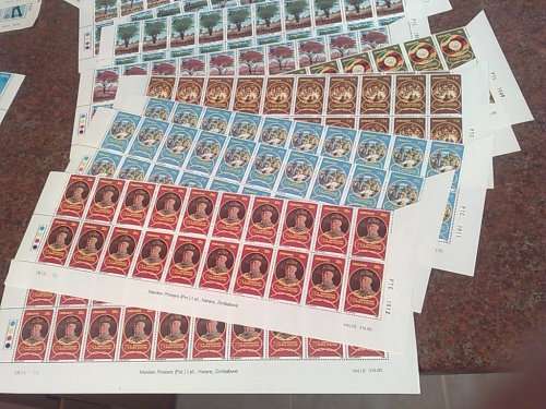 ZIMBABWE-LARGE ASSORTED PROVING BLOCKS,CONTROLS ETC TO CLEAR,FINE UM-SEE PHOTOS