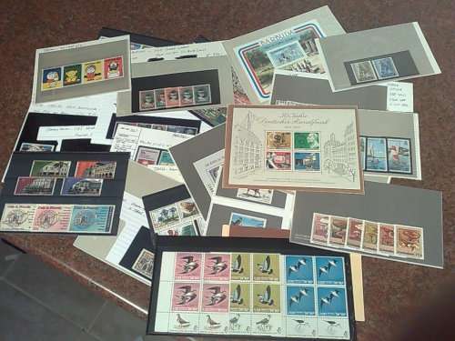 NICE CLEARANCE LOT(NO. 1)--25 CARDS WITH FINE UM SETS ,BLOCKS,CONTROLS,MINISHEETS-HIGH RESALE,CV