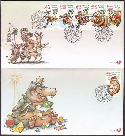 RSA - CHRISTMAS 2006 (JUNGLE BELLS), FDC SET 7.113 & 7.114 - AS NEW!!!!!