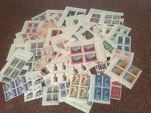 ITALY-MODERN -ASSORTED -60 BLOCKS OF FOUR,MANY CORNER BLOCKS-ALL FINE UM