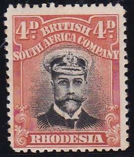 BSAC - KGV ADMIRAL, 4D BLACK & ORANGE RED M/M SINGLE (DIE 2; PERF 14) - CV:R405!!!!!
