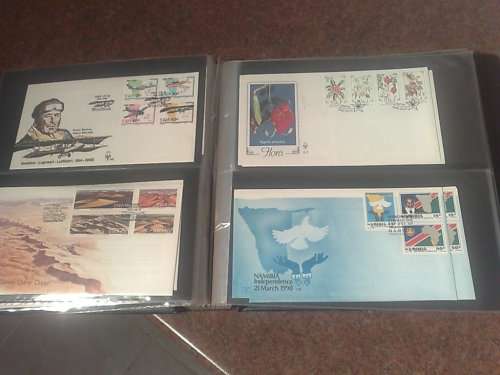 SWA & NAMIBIA-GOOD CONDITION FDC ALBUM WITH 125 PLUS FDC-LOOKS CLEAN LOT