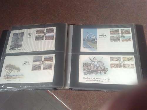 SWA & NAMIBIA-GOOD CONDITION FDC ALBUM WITH 125 PLUS FDC-LOOKS CLEAN LOT