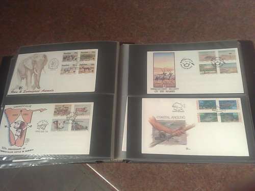 SWA & NAMIBIA-GOOD CONDITION FDC ALBUM WITH 125 PLUS FDC-LOOKS CLEAN LOT
