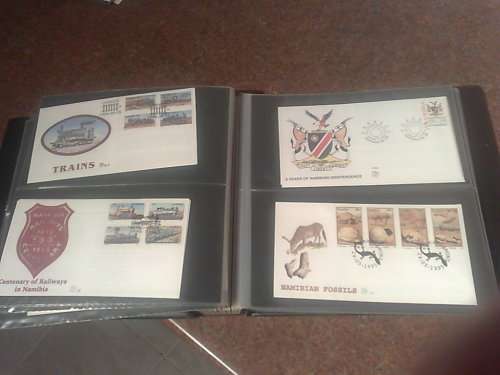 SWA & NAMIBIA-GOOD CONDITION FDC ALBUM WITH 125 PLUS FDC-LOOKS CLEAN LOT