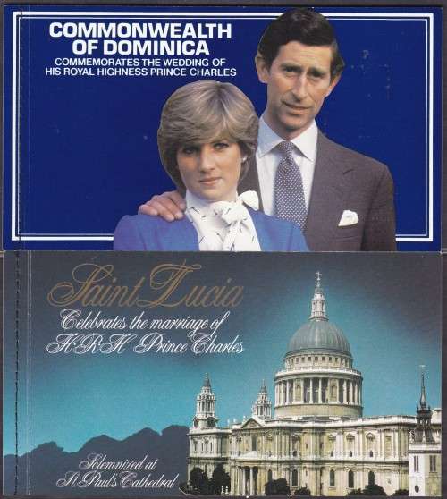 BRITISH COMMONWEALTH - ROYAL WEDDING:CHARLES & DIANA, 2 X BOOKLETS - BOTH FINE MINT!!!!!