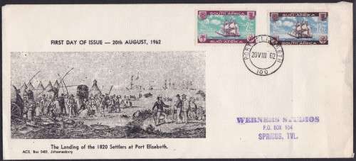 RSA - 1820 SETTLERS, LANDING AT P.E., ILLUSTRATED FDC - FAIR!!!!!