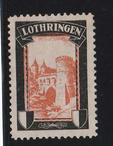 GERMANY COLONY-MOURNING STAMP-LOTHRINGEN-UNUSED,NO GUM-NOT COMMON