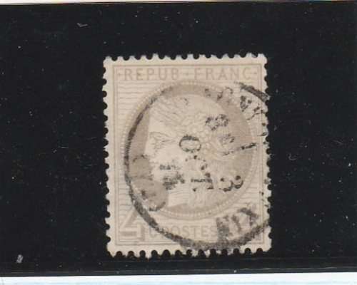 FRANCE-1871-73 CERES PERFORATED-4C GREY-KEY VALUE IN SET-CV R850-VFINE USED