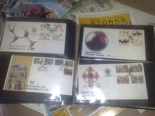 HUGE LOT TO CLEAR-FDC,MAXICARDS AND SAPO BULLETINS-HUNDREDS OF EACH-LL FINE