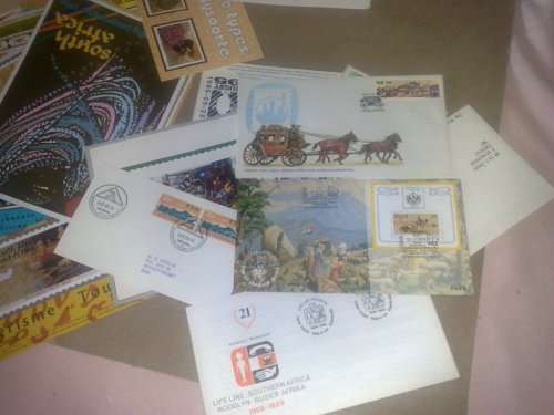 HUGE LOT TO CLEAR-FDC,MAXICARDS AND SAPO BULLETINS-HUNDREDS OF EACH-LL FINE