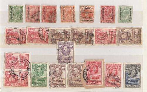 BECHUANALAND-ASSORTED USED,ODD MM-USEFUL LOT-QE2 5/ SHORT CORNER.OTHERS FINE