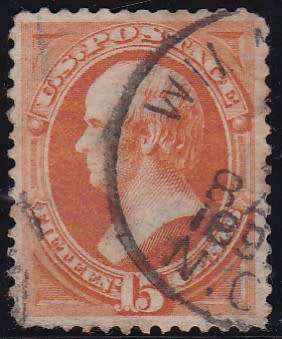 USA - 1870 DANIEL WEBSTER (NO GRILL), FAIR USED SINGLE (NO WMK PERF 12) - CV:R3100!!!!!