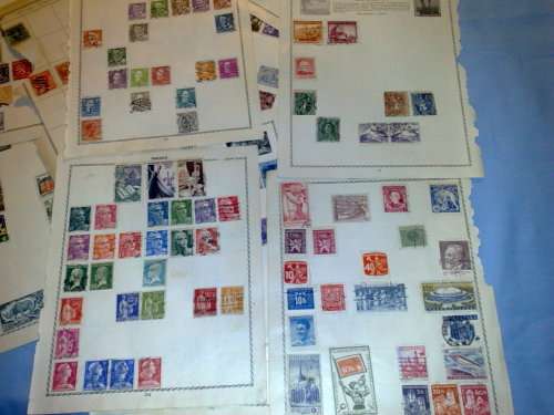 WORLDWIDE CLEARANCE-35 PAGES from OLD ALBUMS,MAINLY CLEAN-NOT CHECKED!!