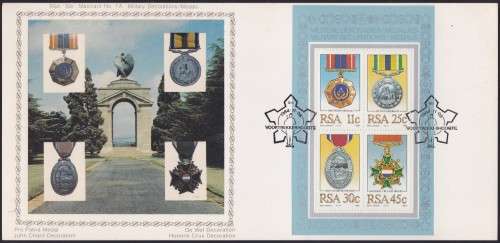 RSA - MILITARY MEDALS, SCARCE SILK MAXI CARD NO.7A, ONLY 300 ISSUED - FAIR!!!!!
