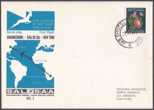 RSA - SOUTH AFRICAN AIRWAYS, FDC NO.2 - FINE & SCARCE COVER!!!!!