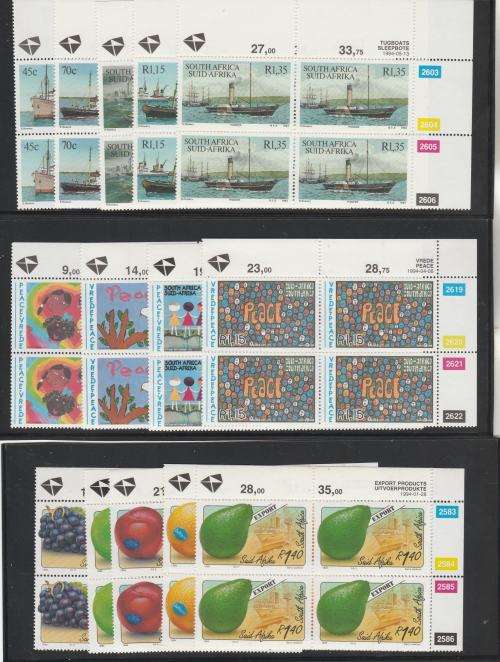 RSA-EXPORT FRUIT,PEACE AND TUGBOATS,3 VERY GOOD SETS OF CONTROLS,GOOD FACE AND CV-FINE UM
