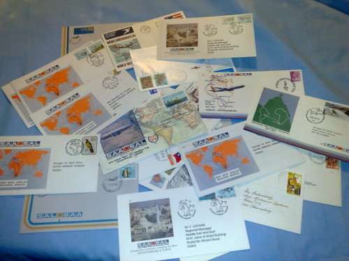 10 PM CLOSING-SA AIRWAYS-25 ASSORTED NUMBERED FDC-SOME BETTER ONES INCLUDED-BARGAIN