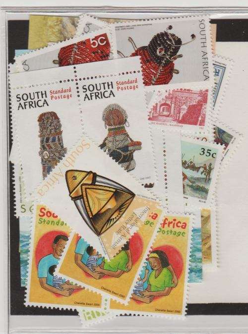 RSA-MODERN FINE UM ASSORTED FOR POSTAGE-FACE VALUE R100-INCLUDES SOME HANDY 5C STAMPS  FREE!!!
