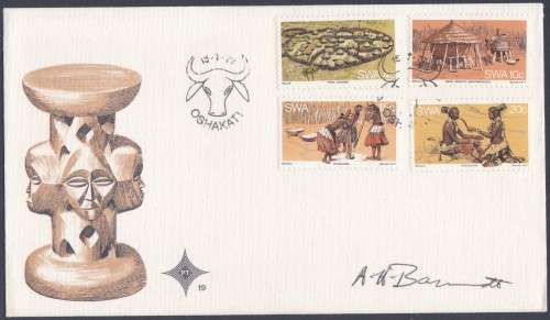 SWA - FDC NO.19 SIGNED BY A.H. BARRETT THE STAMP ARTIST - FAIR!!!!!