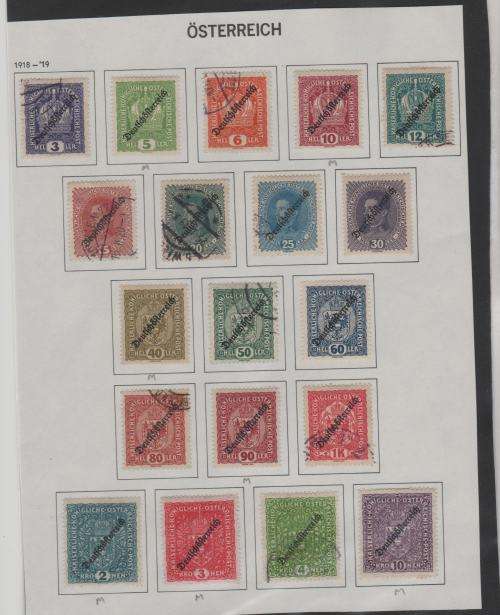 AUSTRIA 1918-1919-FULL SET OVERPRINTED DEUTSCHEOSTERREICH-MIXED MINT & USED-CV R820 FOR THESE