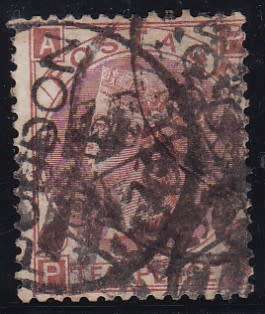 GB - 1867 QUEEN VIC, 10D RED BROWN SINGLE, RARE STAMP, GOOD USED WITH HEAVY CANCEL - CV:R6000!!!!!