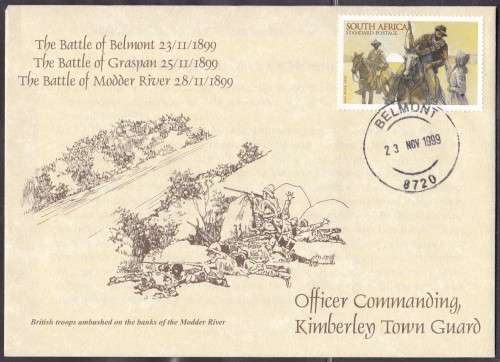 RSA - BOER WAR, BATTLE OF BELMONT, ILLUSTRATED FDC - FINE!!!!!