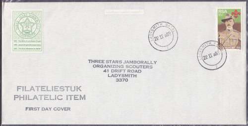 RSA - SCOUTING FDC, 3 STARS JAMBORALLY LADYSMITH - FAIR & SCARCE!!!!!
