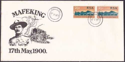 RSA - MAFEKING, 75TH ANNI ILLUSTRATED FDC - FEW MADE!!!!!