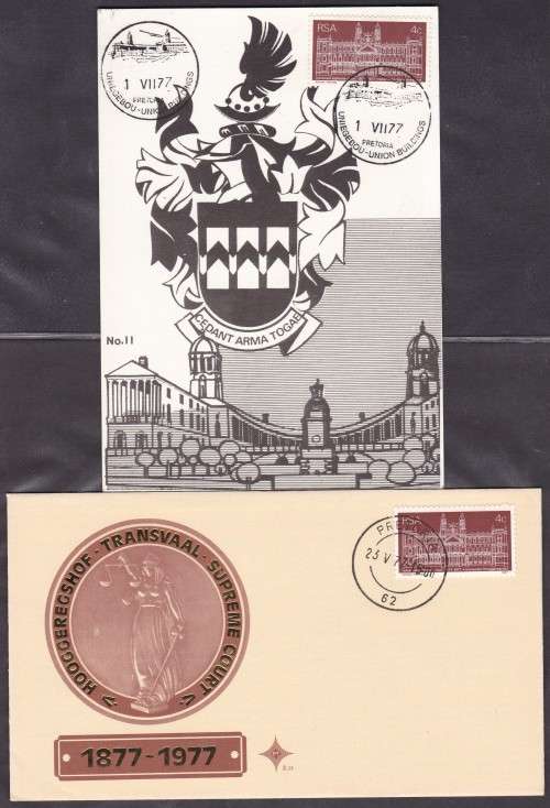 RSA - SUPREME COURT, SPECIAL HAND CANCELLED CARD + FDC CANCELLED ON 100TH ANNI DATE - SCARCE!!!!!