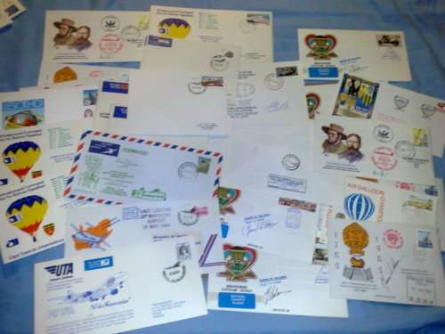 RSA-25 ASSORTED FLIGHT and BALLON FLIGHT FDC-10 ARE SIGNED-bid per cover