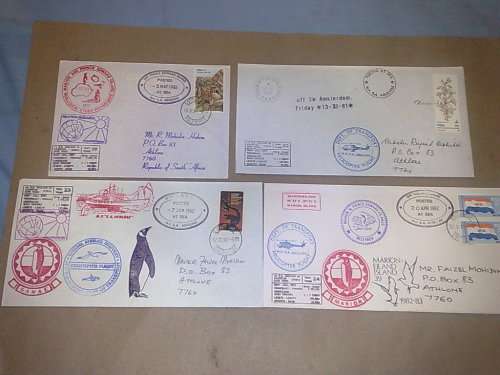 RSA-ANTARCTICA-SA AGULHAS-4 COVERS,VOYAGE NO 19,22,23 AND 24-CLEAN-BID PER COVER